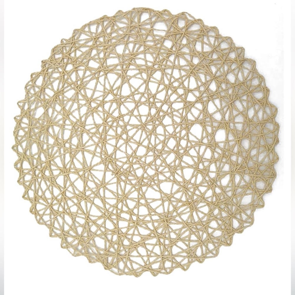8 pieces Placemats|Creative Round Braided Table Mat For Kitchen - Picture 5 of 9